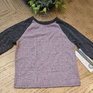 Threads 4 Thought Kids Raglan Tee - Heathered Gray and Charcoal 2T NWT